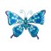 Papillon Mural en Fer : Collection Victoria, Bleu, L 32 cm