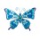 Papillon mural arc en ciel, violet & jaune L 42