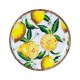 Grande assiette Provence : Thème Citron. D 22,5 cm.