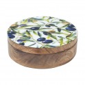 Boite Ronde Provence : Thème Olives. D 20 cm