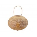 Déco Zen et Organique : Lanterne en Fibre Naturelle de Bambou, Diam 40 cm