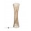 Grande Lampe Rouge, Socle design Couple argenté, H 69 cm