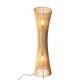 Grande Lampe Rouge, Socle design Couple argenté, H 69 cm