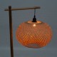 Grande Lampe en Bois de Bambou : Socle en Tronc D'arbre, H 93 cm