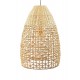 Lampe en Bois de Bambou : Plafonnier, H 50 cm