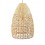 Lampe en Bois de Bambou : Plafonnier, H 50 cm
