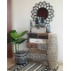 Grande Lampe Rouge, Socle design Couple argenté, H 69 cm