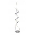 Lampe en Métal Grise & Blanche à LED : Coll Ruban, Mod Spirale, H 160 cm