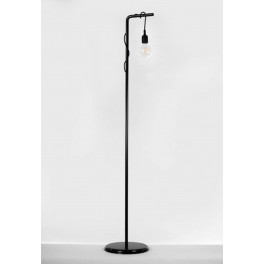 Lampadaire Noir en Métal : Style Industriel. H 165cm