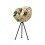 Lampe Or en Métal : Modèle Facettes. H 40 cm