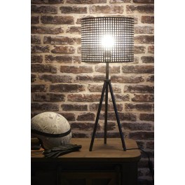 Lampe en Métal Noir : Style Industriel, Modèle Atelier. H 73 cm
