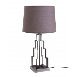 Lampe en Métal Grise & Taupe : Modèle Destructuré. H 57 cm