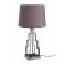 Lampe en Métal Grise & Taupe : Modèle Destructuré. H 57 cm