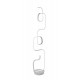 Lampe en Métal Blanche à LED : Coll Ruban, Mod Courbes, H 160 cm