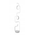 Lampe en Métal Blanche à LED : Coll Ruban, Mod Courbes, H 160 cm