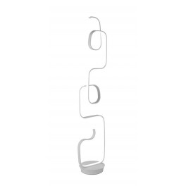 Lampe en Métal Blanche à LED : Coll Ruban, Mod Courbes, H 160 cm