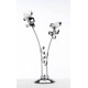 Lampe Grise en Métal : Modèle Double Rubans. H 65 cm