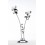 Lampe Grise en Métal : Modèle Double Rubans. H 65 cm