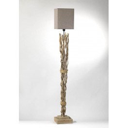 Lampadaire Marron en Bois : Modèle Nature. H 175 cm