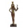 Statuette résine Egypte : Déesse Hathor Debout, H 28,5 cm