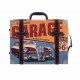 Enseigne murale métal : Portière Voiture "Dad's Garage", H 41 cm