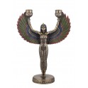 Bougeoir Résine Egyptien : Déesse et Reine Isis, H 30 cm
