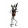 Statuette fer Musique : Le chat Trompettiste, H 31 cm