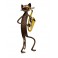Statuette fer Musique : Le Chat Saxophonste, H 25 cm