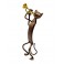 Statuette fer Musique : Le chat Trompettiste Cuivré, H 31 cm
