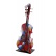 Sculpture Musique Fer : Le saxophone multicolore sur socle, H 71 cm