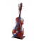 Sculpture Musique Fer : Le saxophone multicolore sur socle, H 71 cm