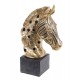 Statuette Tête de Zèbre sur socle, Gold Design, H 39 cm