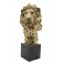 Statuette Tête de Lion sur socle, Gold Design, H 44 cm