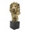 Statuette Tête de Lion sur socle, Gold Design, H 44 cm