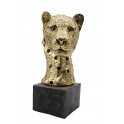 Statuette Lion couché XL, Modèle baroque doré, L 80 cm