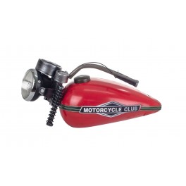 Déco murale : Réservoir Moto et Face avant Projecteur, Rouge, L 71 cm