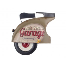 Décoration murale : Carrosserie arrière d'un scooter Vintage. Thème Garage. H 77 cm