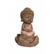 Set de 3 Moines de la Sagesse Assis 2, Collection Baby Zen, H 11 cm