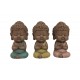 Set de 3 Bouddhas Assis, Collection Méditation, H 7 cm