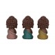 Set de 3 Bouddhas Assis, Collection Méditation, H 7 cm