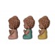 Set de 3 Moines de la Sagesse Assis 2, Collection Baby Zen, H 11 cm