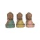 Set de 3 Moines de la Sagesse Assis 2, Collection Baby Zen, H 11 cm