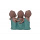 Set de 3 Moines de la Sagesse Assis 2, Collection Baby Zen, H 11 cm