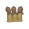 Set de 3 Moines de la Sagesse Assis 2, Collection Baby Zen, H 11 cm