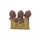 Set de 3 Moines de la Sagesse Assis 2, Collection Baby Zen, H 11 cm