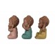 Set de 3 Moines de la Sagesse Assis 2, Collection Baby Zen, H 11 cm