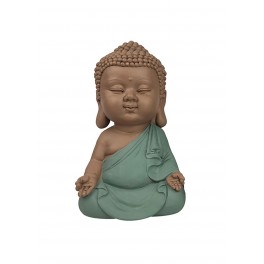 Set de 3 Moines de la Sagesse Assis 2, Collection Baby Zen, H 11 cm