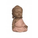 Bouddha Rose en Réflexion. Coll Méditation, H 13 cm