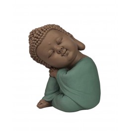 Set de 3 Moines de la Sagesse Assis 2, Collection Baby Zen, H 11 cm