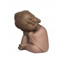 Bouddha Rose Assis, Tête sur le Genoux. Coll Méditation, H 11 cm
